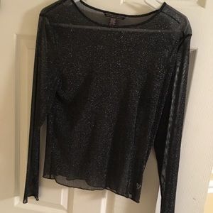 Long sleeve sheer top